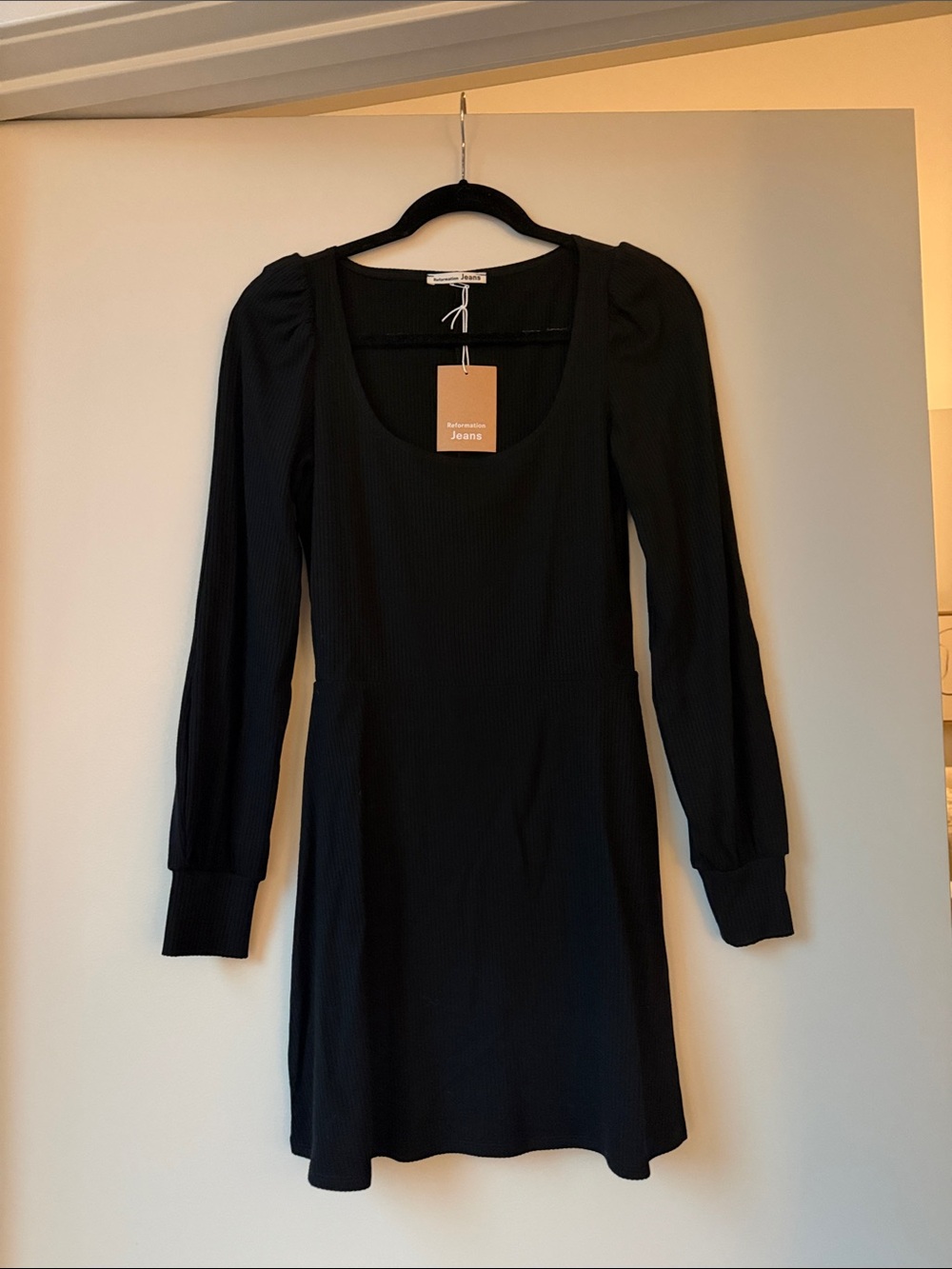Reformation Black Linah Dress